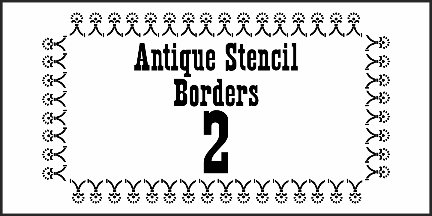 Example font Antique Stencil Borders Two JNL #4